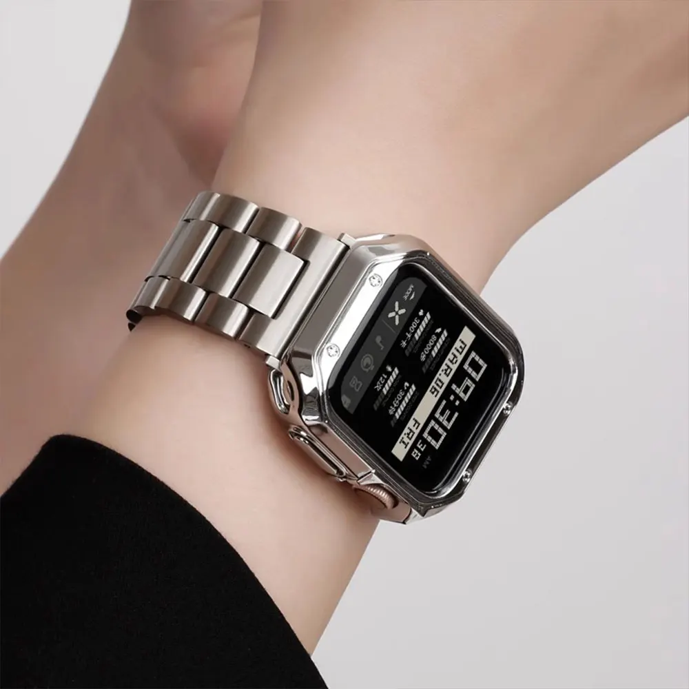 Edelstahlarmband für Apple Watch 46 mm Ultra 49 mm Metallarmband für iWatch 10 9 8 5 4 SE 42 mm Business-Armband