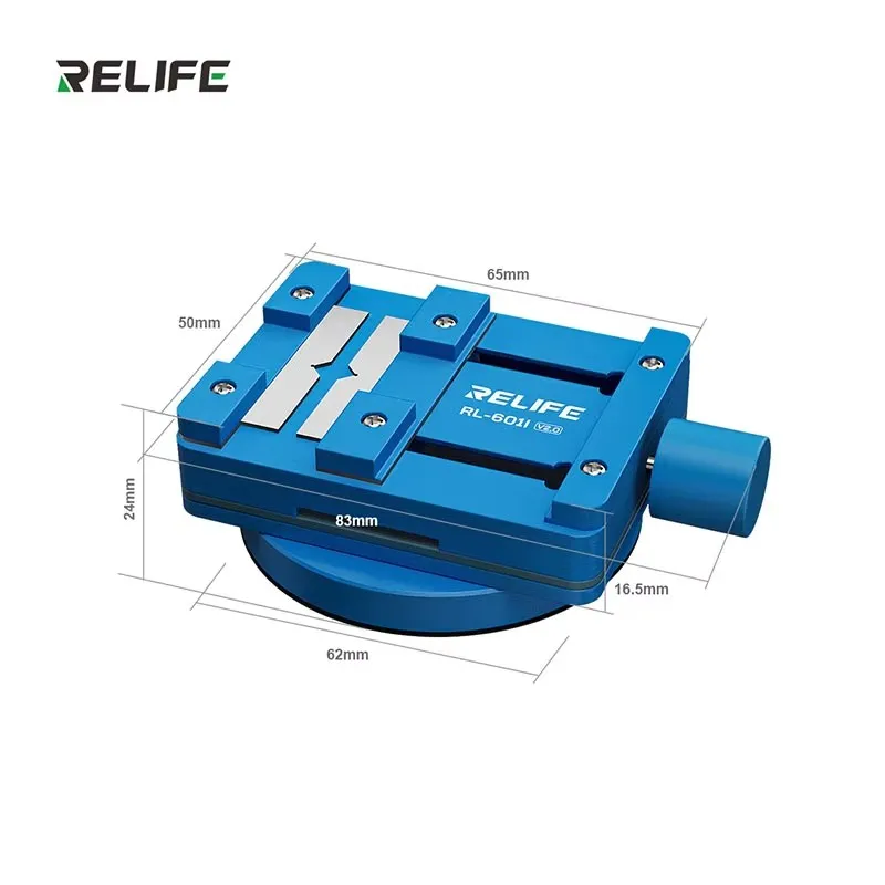 RELIFE RL-601I V2.0 Mini 360 °   Support rotatif pour la réparation de cartes mères, l'élimination de la colle des puces, etc., utilisable sous un microscope.