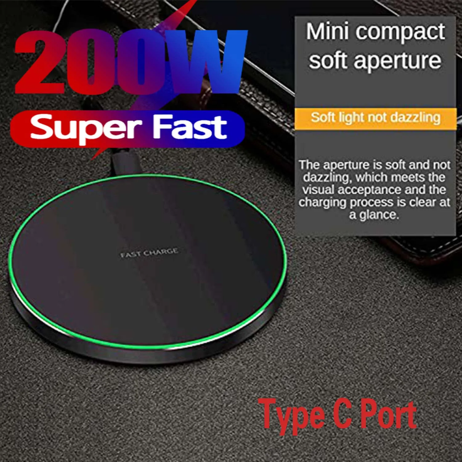 200W Wireless Charger Pad Stand for iPhone 15 14 13 12 11 X XR Samsung S22 S21 Xiaomi Phone Chargers Fast Charging Dock Station