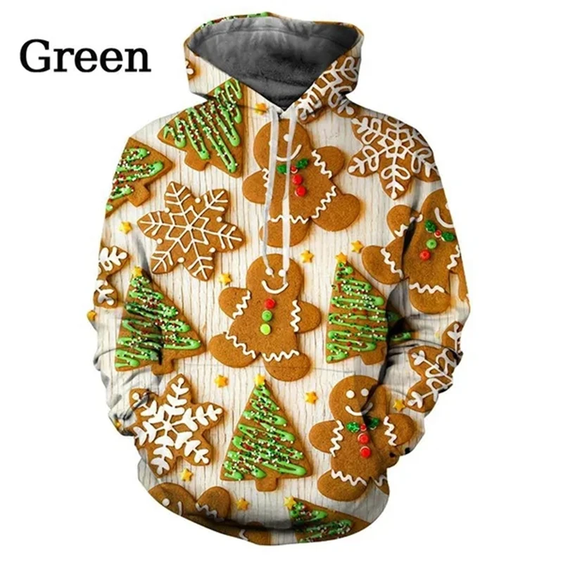 New Fashion Christmas Cookies 3D Printed Hoodie Unisex Everyday Fashion High Quality Hoodie Cute Pullovers Kids Sweatshirt Tops