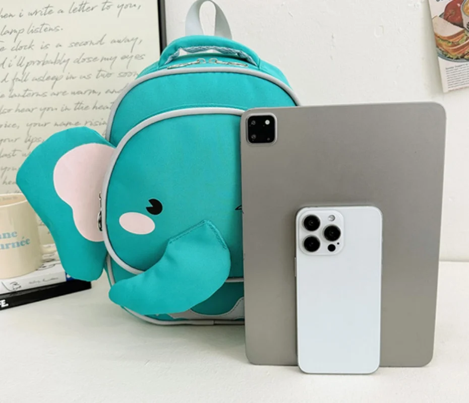 Customized Cute Elephant Toddler Backpack, Embroidered Animal Cartoon Mini Travel Bag, Gift Bag For Girls And Boys Aged 2-8