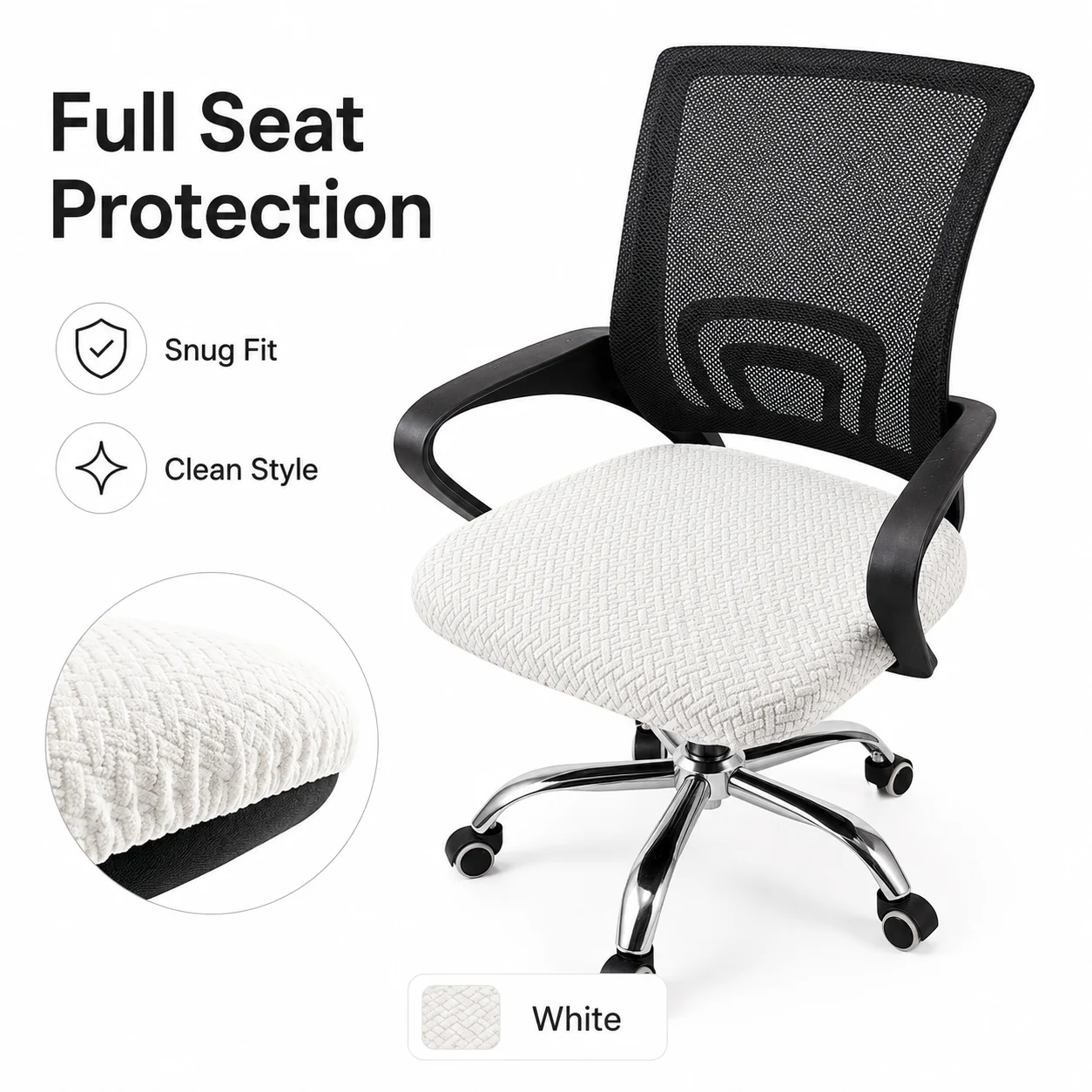 1/2/4PCS Smiry Office Computer Chair Seat Covers for Desk, Anti-dust Protector