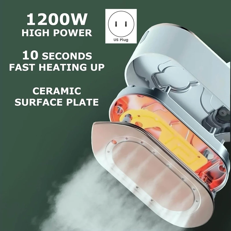 Vaporizador de viaje para ropa Mini portátil -1200 vatios 10S calentamiento rápido - Con pantalla digital para el hogar, viajes