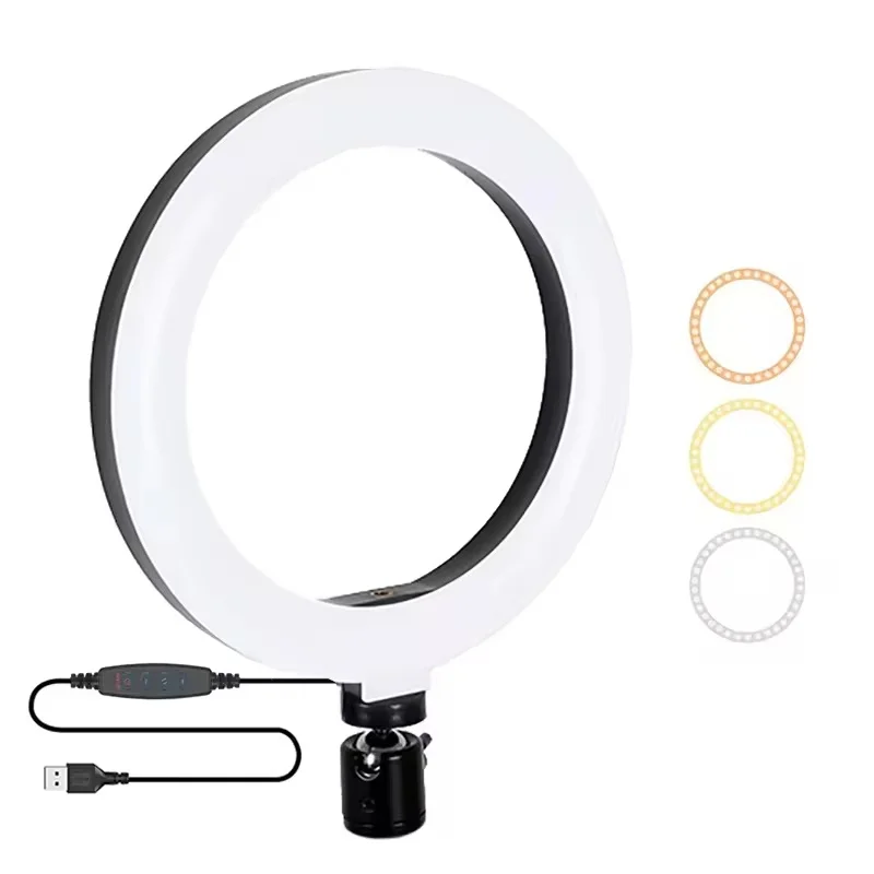 16/26/33cm Selfie Ring Light Photography Fill Light LED Ring Lamp Glow Soft Eye Protection Photography Lamp Supplies Home Studio