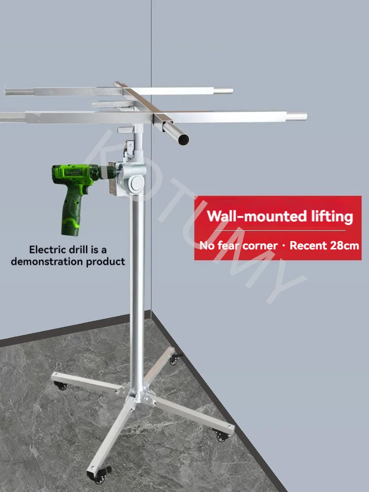 Multi-function Gypsum Board Lift 3.8m/4.1m Electric Manual 3-in-1  Ceiling Artifact Woodworking Decoration Stainless Steel Tool