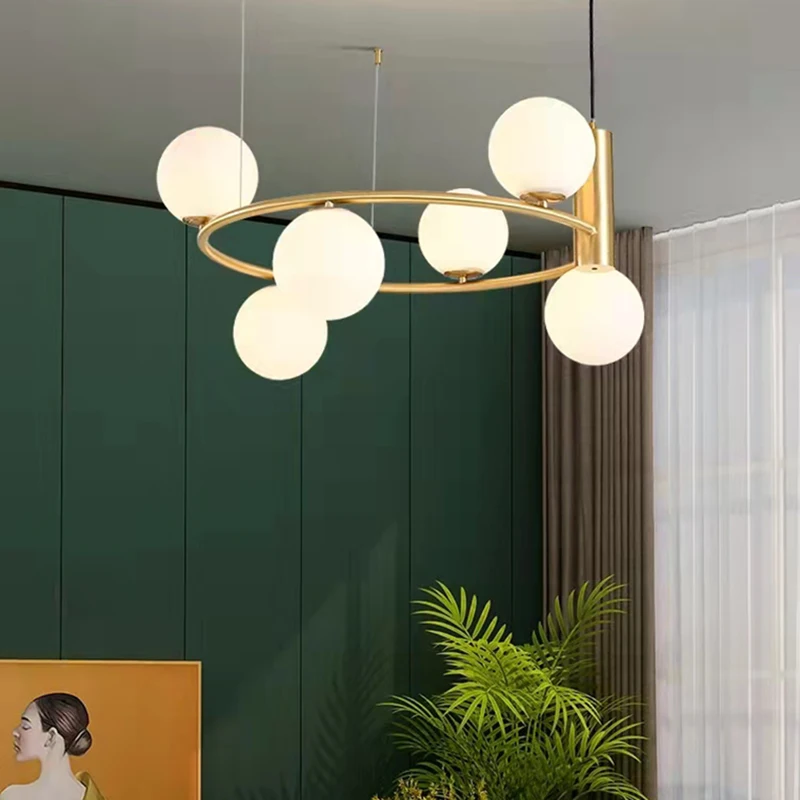 Nordic designer led lustre de teto abajur vidro g9 para sala estar centro mesa quarto luzes pingente decoração casa luminária