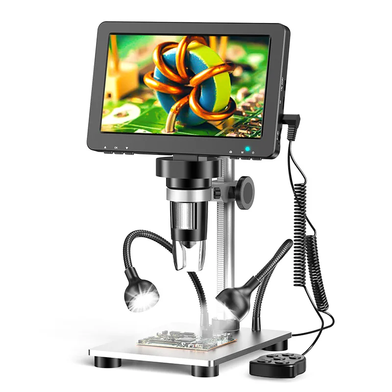 12MP HD 7 Inch Display 1200X Digital Microscope Industrial Magnifier