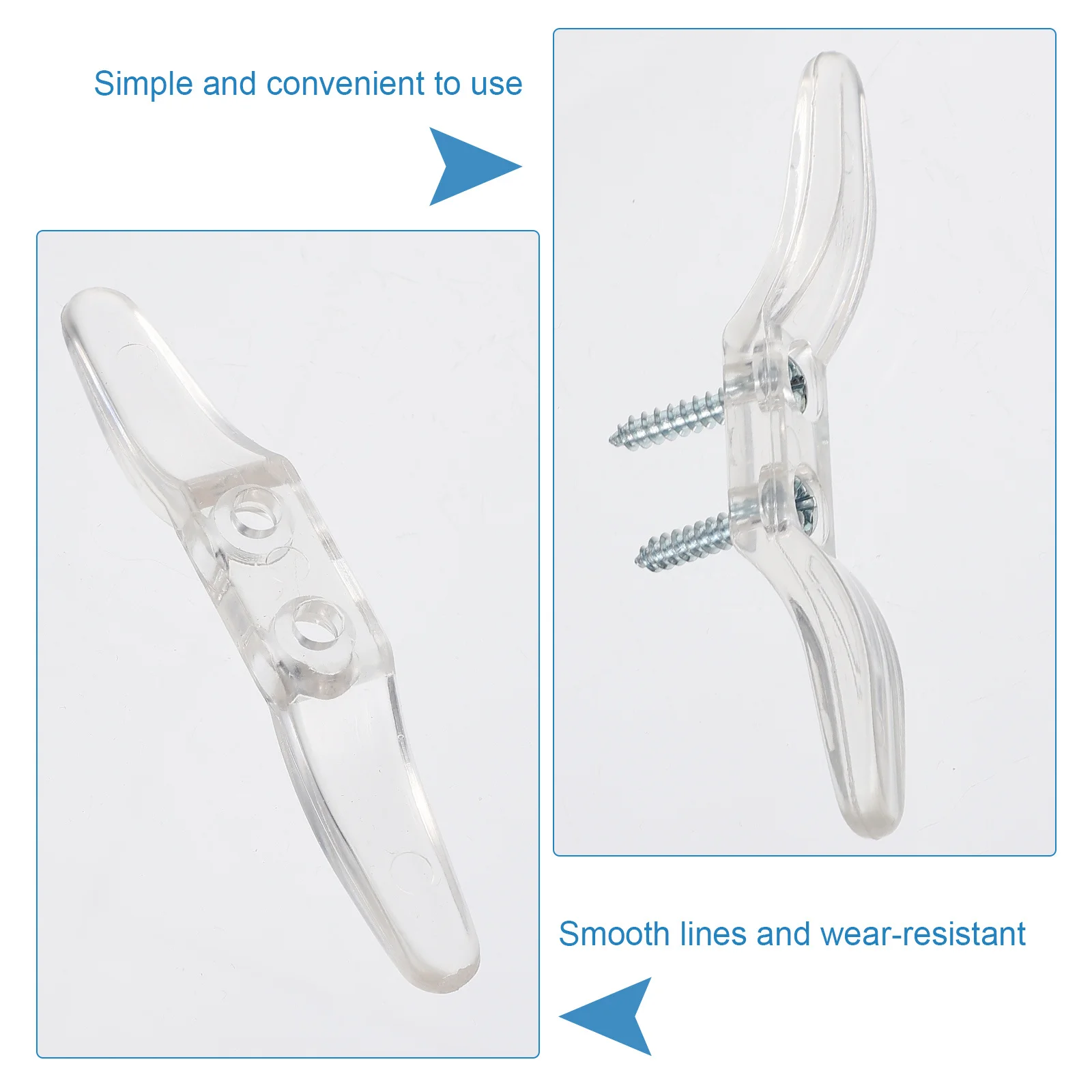 10 pçs cabo cego acessórios de fixação de cabo de plástico transparente para persianas de janela cortinas corda enrolador à prova de crianças