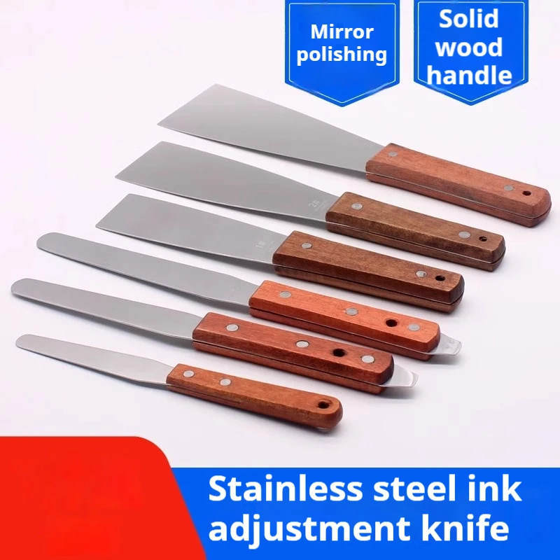 أحبار طباعة الشاشة الحريرية 4-16 بوصة ملاعق مكشطة 430 لوحة ممسحة SMT من الفولاذ المقاوم للصدأ لأدوات كاشطات طباعة الشاشة