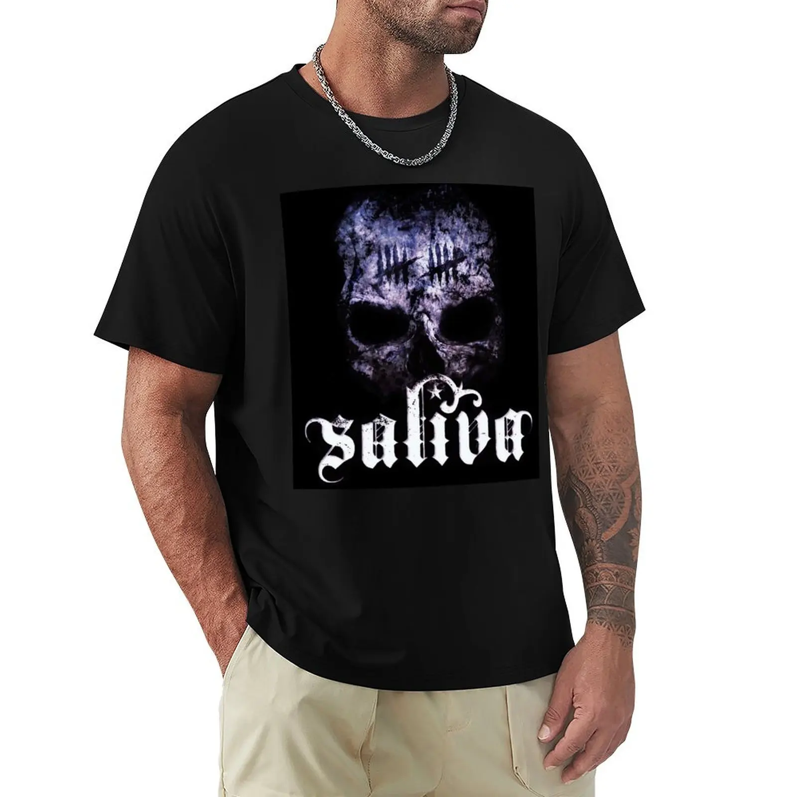 Saliva Logo Band Music T-Shirt graphic t shirts plus size clothes cheap stuff customs t shirts men