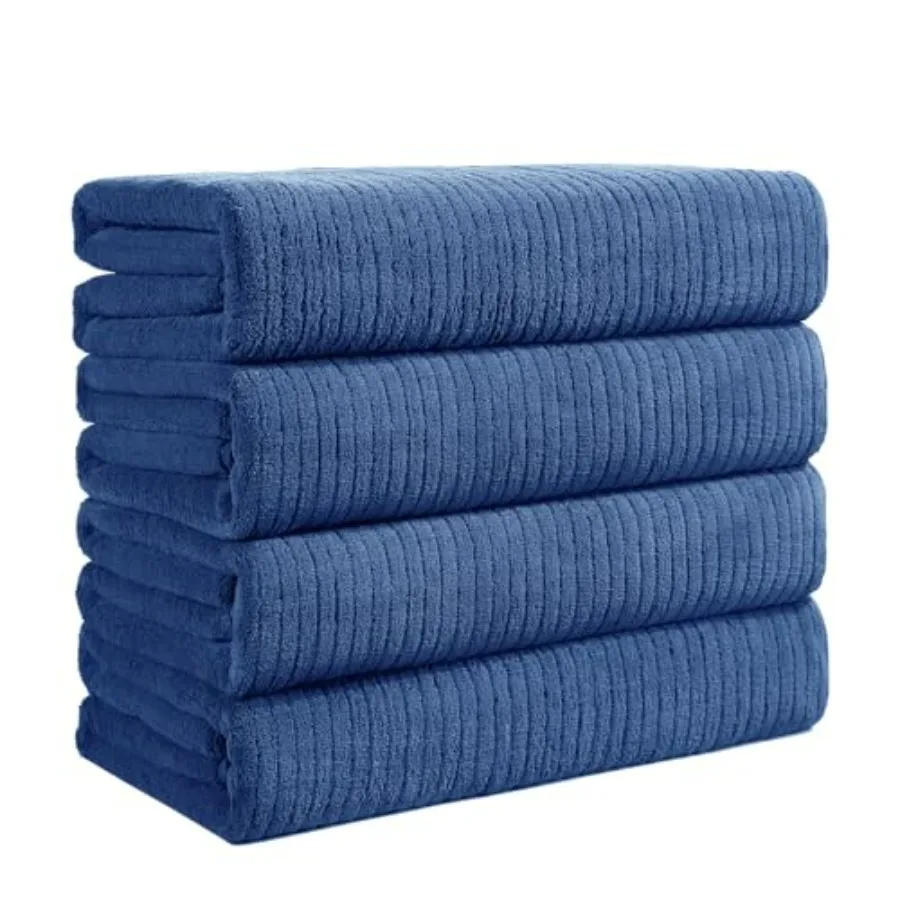 Bath Towels Set of 4 Extra Large 35 x 70 Inches for Bathroom, Beach, Yoga, Sport, SPA, Fitness Luxury Thick High Absorbent and