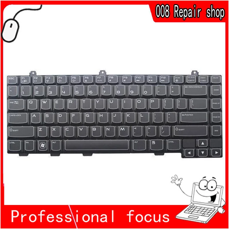Keyboard AS bahasa Inggris Backlit untuk Laptop DELL Alienware M14X R1 R2 02M4NW 2M4NW