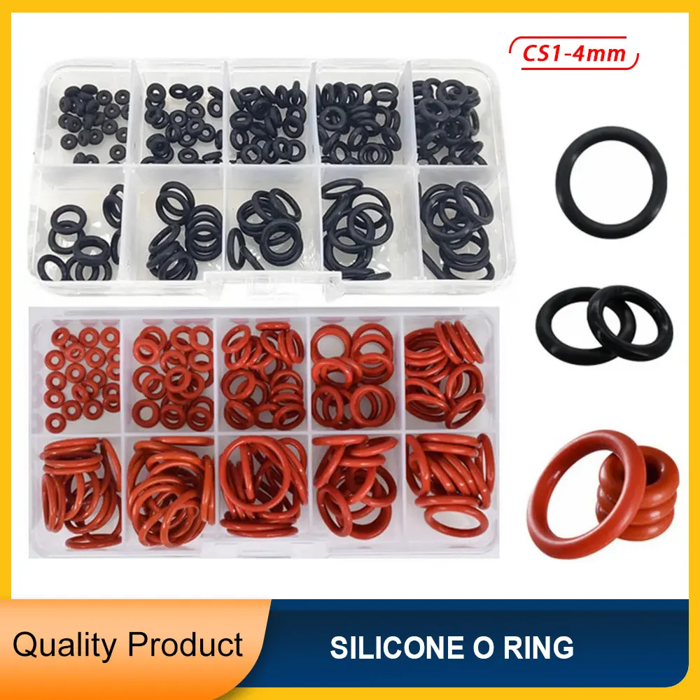 O Ring Seal Silicone Gasket O-ring Coffee Machine Sealing Washers Oil Resistant High Temperature Silica Rings Silicon O ring Kit