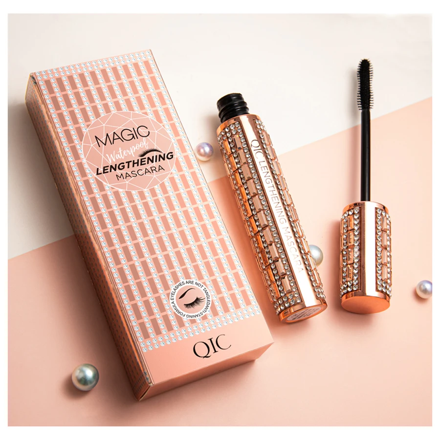 Waterproof 4D Diamond Shine Volume Curl Mascara Luxury Style Smudge-proof Eye Makeup for All Skin Types Eye Cosmetics
