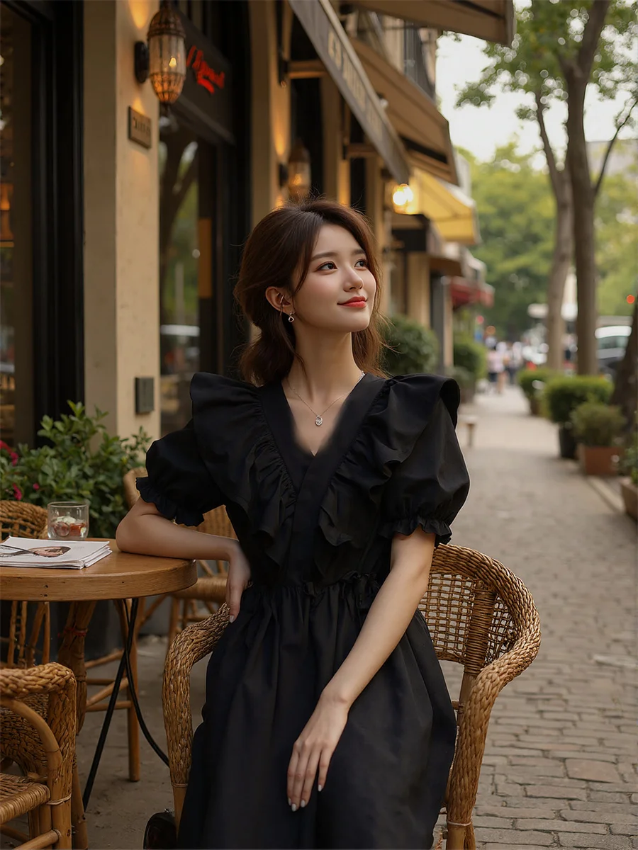 فستان نسائي أبيض أنيق أنيق بقصة عادية على الطراز الكوري تريند هالترنيك بدون ظهر مقصوص عالي الشق مسائي مثير ملهى ليلي