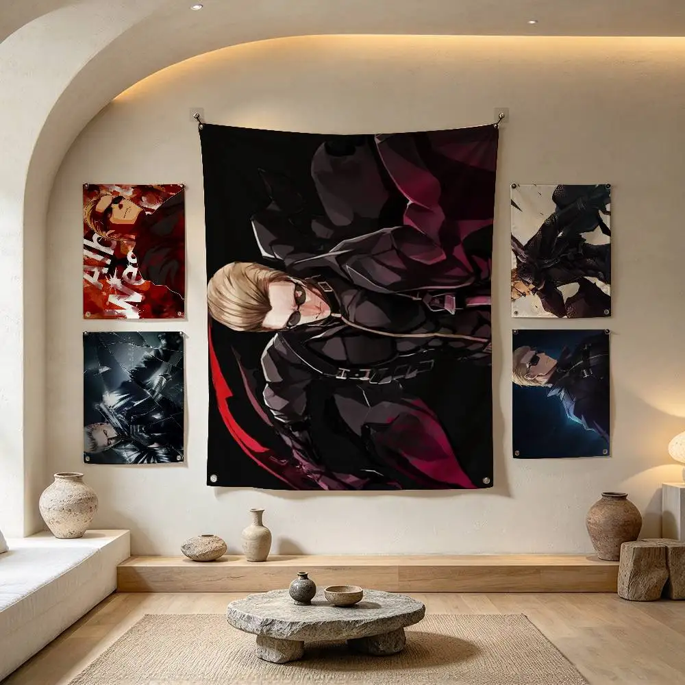 GAME A-Albert W-Wesker  Flags Wall Hanging Tapestry Outdoor Garage Room Decorative flag Background Blanket