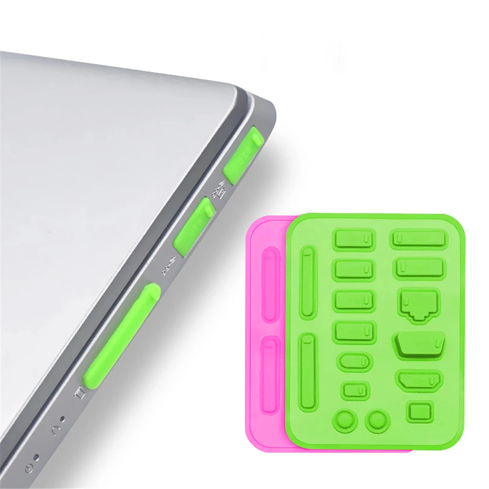 Ốp Micro USB Cổng Bao Chống Bụi Bảo Vệ Cho Máy Tính Laptop CHẶN Ổ Cắm Protecor Bộ 16 Cái