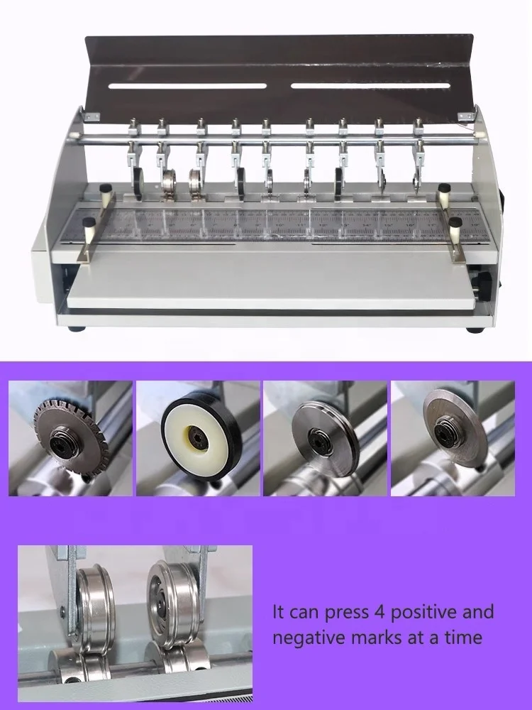 TLF YS-H500 رائجة البيع كريسر أوتوماتيكي وتثقيب هاين ورق التجعيد الكهربائي الرقمي هاين