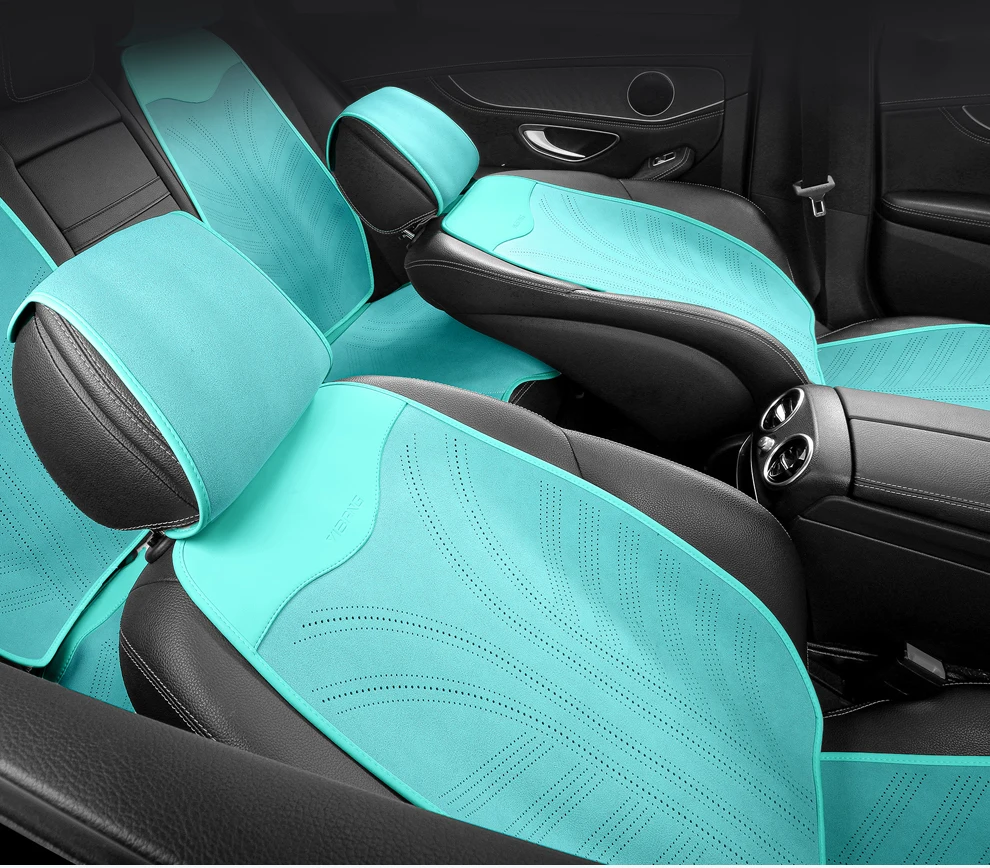 Leder-Autositzbezüge Luxus-Sitzpolster für BMW E60 X5 E70 E46 E36 Audi A4 B8 Golf 5 Opel Corsa d Cupra Formentor – Detail 14