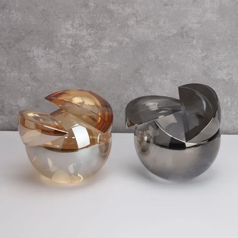 Modern simple irregular crystal model house sales department study living room bedroom entrance jewelry ornament