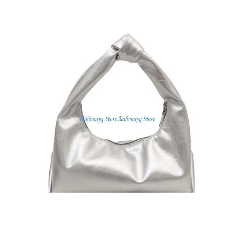573B Contemporary Underarm Bag Soft Handbag PU Fabric Multiple Pockets Comfort