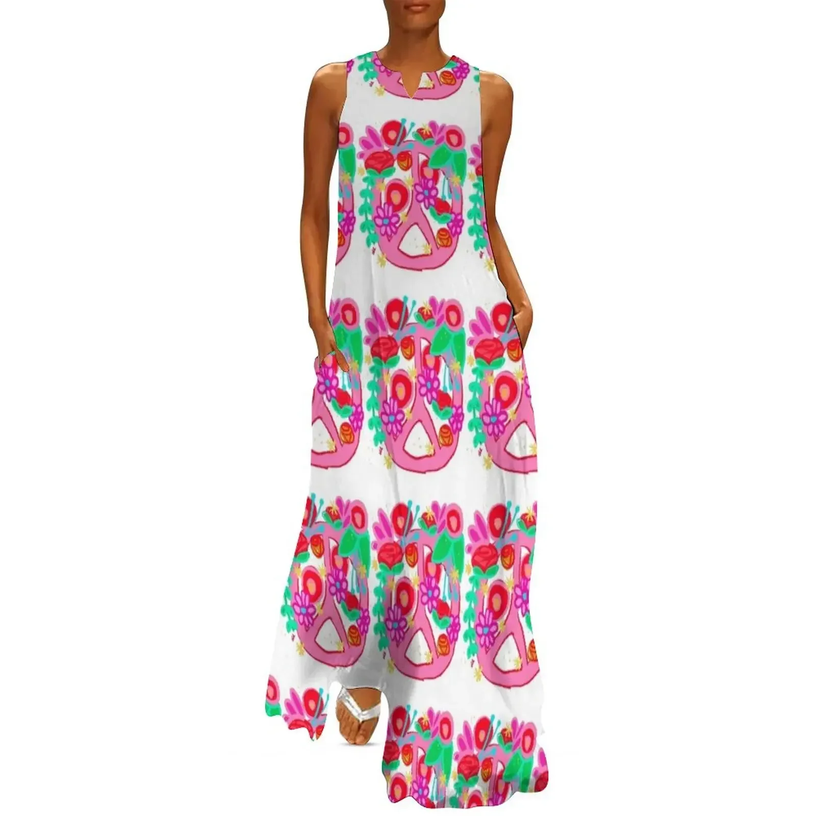 

Peace Long Dress Dress woman Dresses dresses for woman 2025 dress korean style