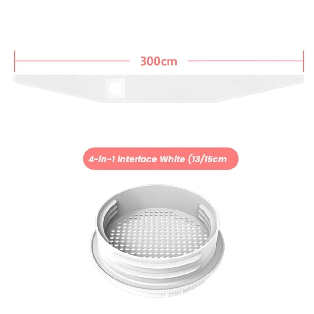 Portable Air Conditioner Window Seal Kit 300CM With 5.1 5.9 Inch Coupler For Mobile AC Dryer Dehumidifier Hose