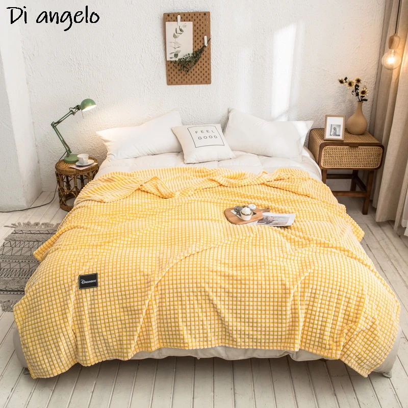 Soft Waffle Sofa Bed Towel Blanket Travel Office Single Double Air Condition Thin Bedding Coverlet Blankets Free Shipping #/