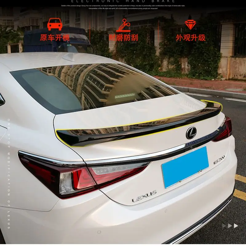 For Lexus ES260 ES300 ES200 Spoiler 2018-2019 Spoiler ABS Material Car Tail Primer Color Rear Spoiler for Lexus Es Sport Style