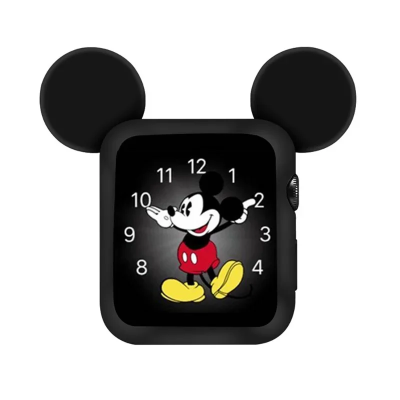 Disney Mickey Silicone Protective Case for Apple Watch 38mm 42mm 40mm 44mm Cartoon Soft Cover for IWatch Accessories Shell Gifts