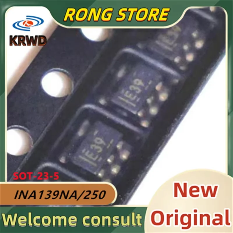 5PCS E39 New and Original Chip IC INA139NA/250 INA139NA SOT23-5 3KG4/250G4 current monitor, voltage regulator