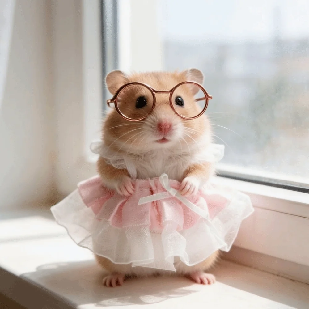 Pet Vest Adorable Hamster Princess Dress Breathable Lightweight Pet Puff Skirt Soft Pet Suspender Skirt Fancy Rats