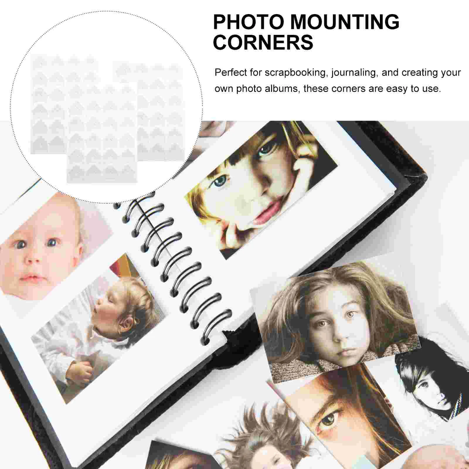 10 Sheets Album Corner Stickers Photo Borders Storage Book Mounting Corners Multicolor Protector Self Adhesive Picture Paper