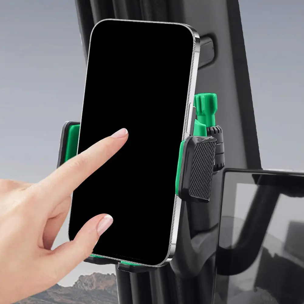 Stoßfester Auto-Handyhalter, robuste LKW-Halterung für Handgriffe, Anti-Shake-Handyständer für Bagger und Lader – Detail 11