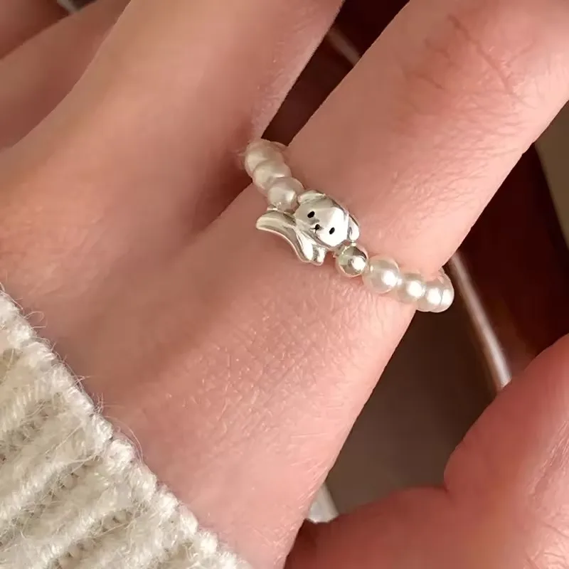 Women's Long Dragon Ring with Red Zircon
