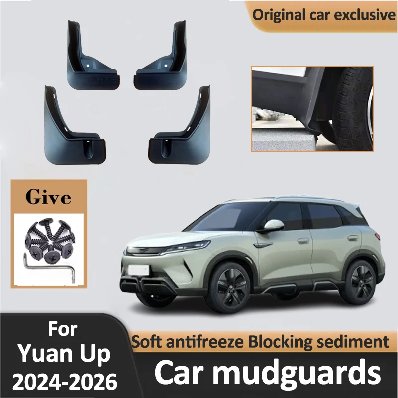 

Splash Guards MudFlaps For BYD Yuan Up Pro 2024 2025 2026 Accessories Car Fender Mud Flaps Front Rear Wheel Mudguards Auto Parts