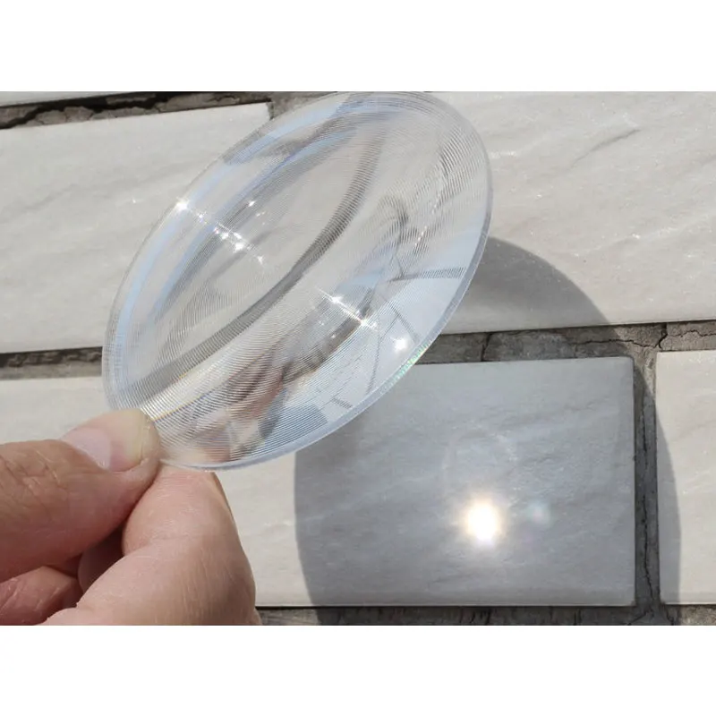90 มม.PMMA Fresnel เลนส์ความยาวโฟกัส 25 40 50 120 มม.LED พลังงานแสงอาทิตย์ Concentrator เลนส์ 1 PC