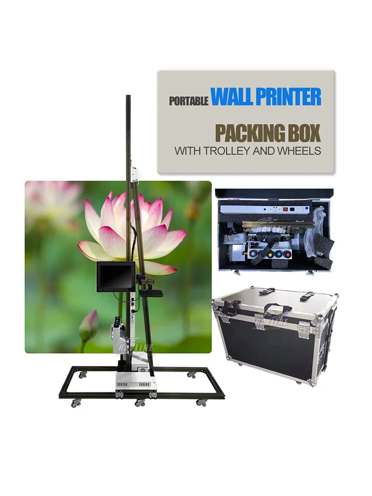 Auto-color Compensation 3D Wall Printer Vertical UV Inkjet Printing System for Accurate Skin Tone Mural