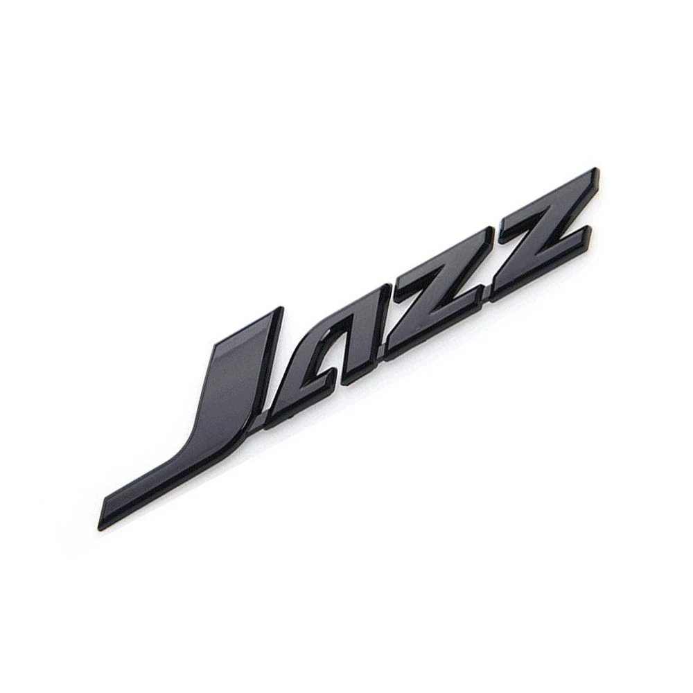 1 Pieces  Jazz SE SR EX 3D Logo Glossy Black Car Trunk Rear Lid Emblem Badge Nameplate