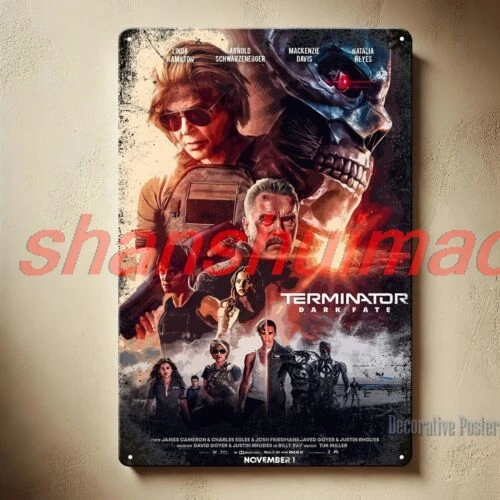 Terminator  Dark Fate Arnold Schwarzenegger Movie Metal Poster Tin Sign -20x30cm sign