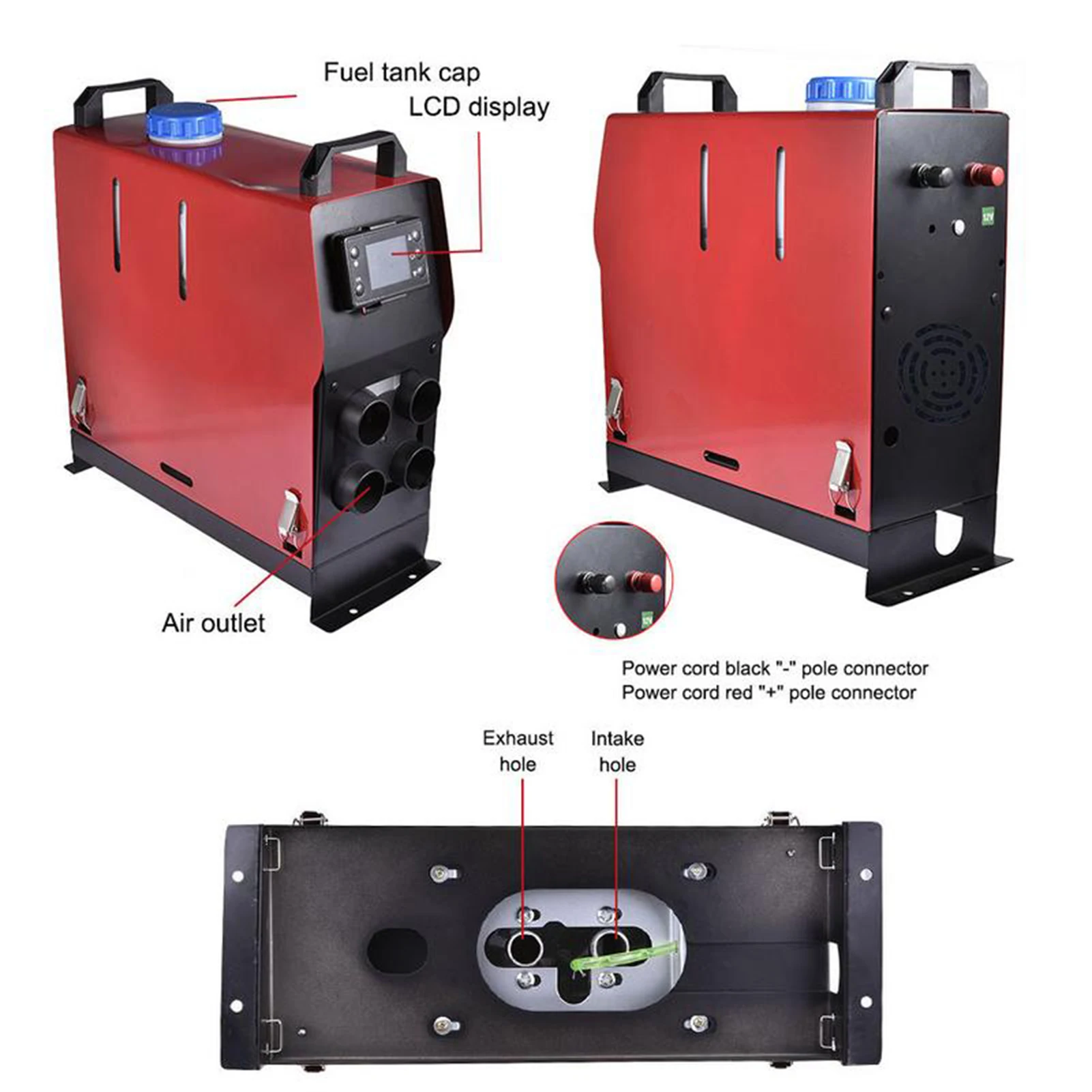 12V/24V Diesel-Lufterhitzer 5KW Schnell-Standheizung mit LCD-Display-Fernbedienung für Auto,