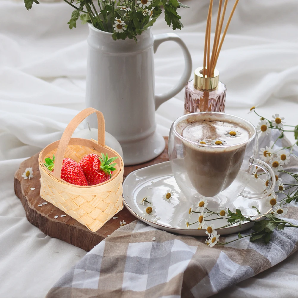 

6 Pcs Wooden Baskets L6 5 Candy Storage Basket 5 Creative Candy Storage Handheld Party Treats Baskets Christmas Gifts
