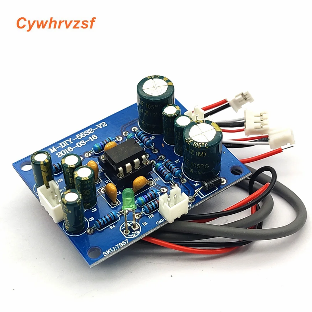 NE5532 Pre-Amplification Tone Board Front Board Exchangeable Op Amp Single Power Supply DC12-35V