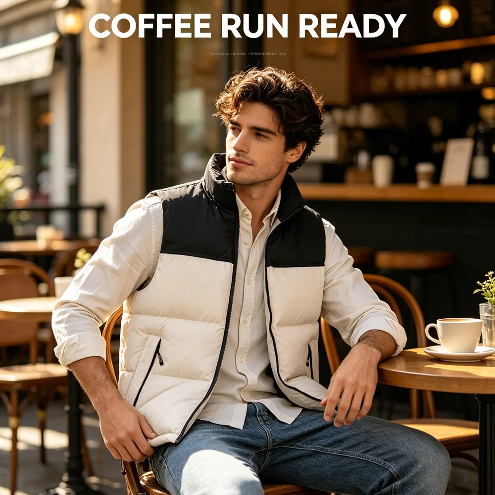 가을 겨울 남성 퍼 조끼 아웃도어 남성 스탠드 칼라 보 - Puffer Vest Padded 리뷰 및 가격