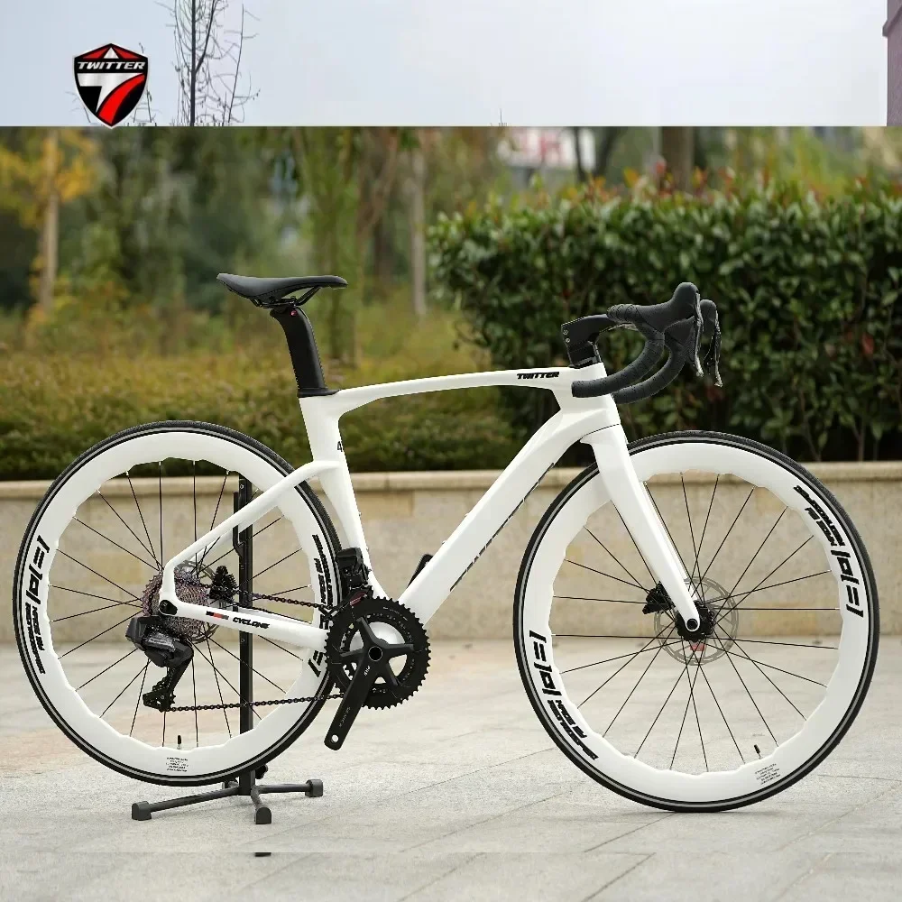 TWITTER CYCLONE Lunfeng Wireless Electronic Variable Speed EDS-13S/24S/28S T800 Full Carbon Fiber Road Bike Hydraulic Disc Brake