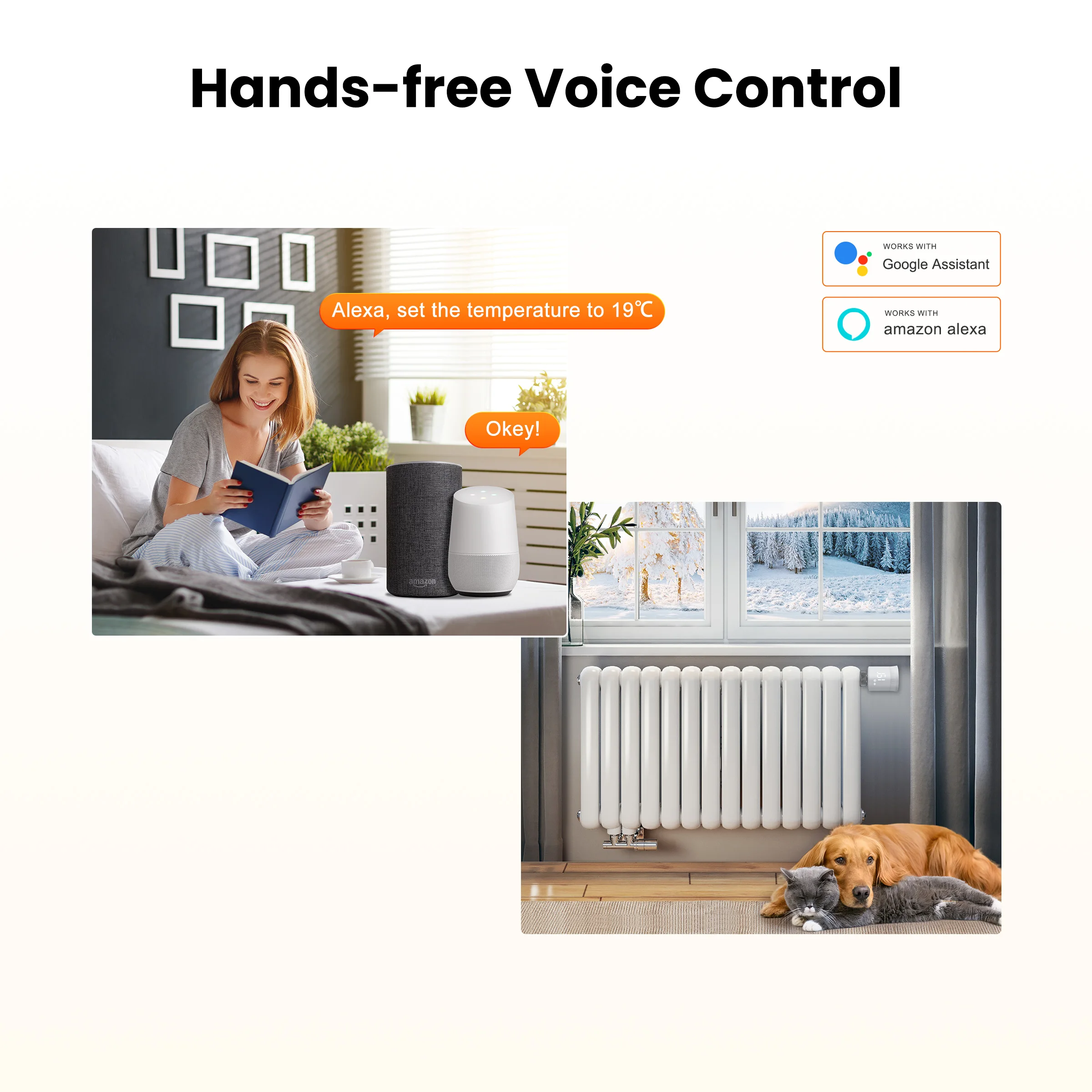 GIRIER Tuya Smart Radiator Thermostat, ZigBee Thermostatic Radiator Valve, Mini TRV for Heating, Works with Alexa Google Home