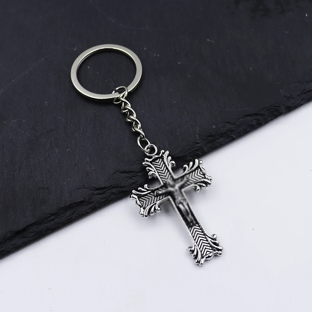 1 piece Variety Saint Jesus Christ Cross Key Chain Pendant Cheap Car Accessories Men's Car Keychain