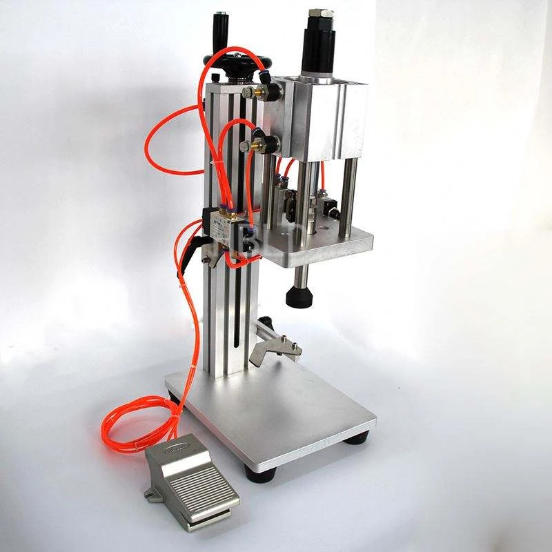 Semi-Automatic Perfume Bottle Crimping Machine Easy to Operate for Capping Food Beverage Bottles
