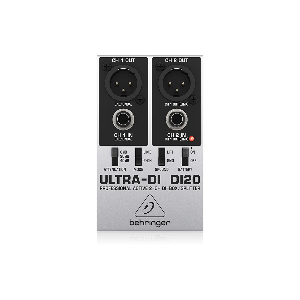 DI20 Ultra-DI Active 2-Channel DI Box Pa System Audio Equipment for Electric Guitarists & Stage Music Instrument