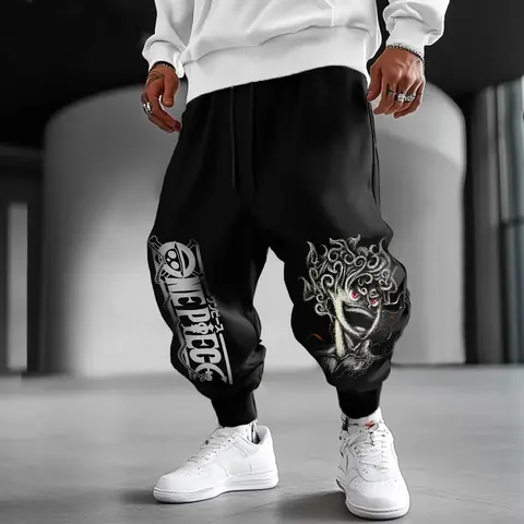 De senaste ONE PIECE Animation Peripheral Ren Bomull Lös Trendiga Byxorna Höst Herr- och Dam Hiphop Sportleggings 12 best sales Akuma no mi One Piece - №6